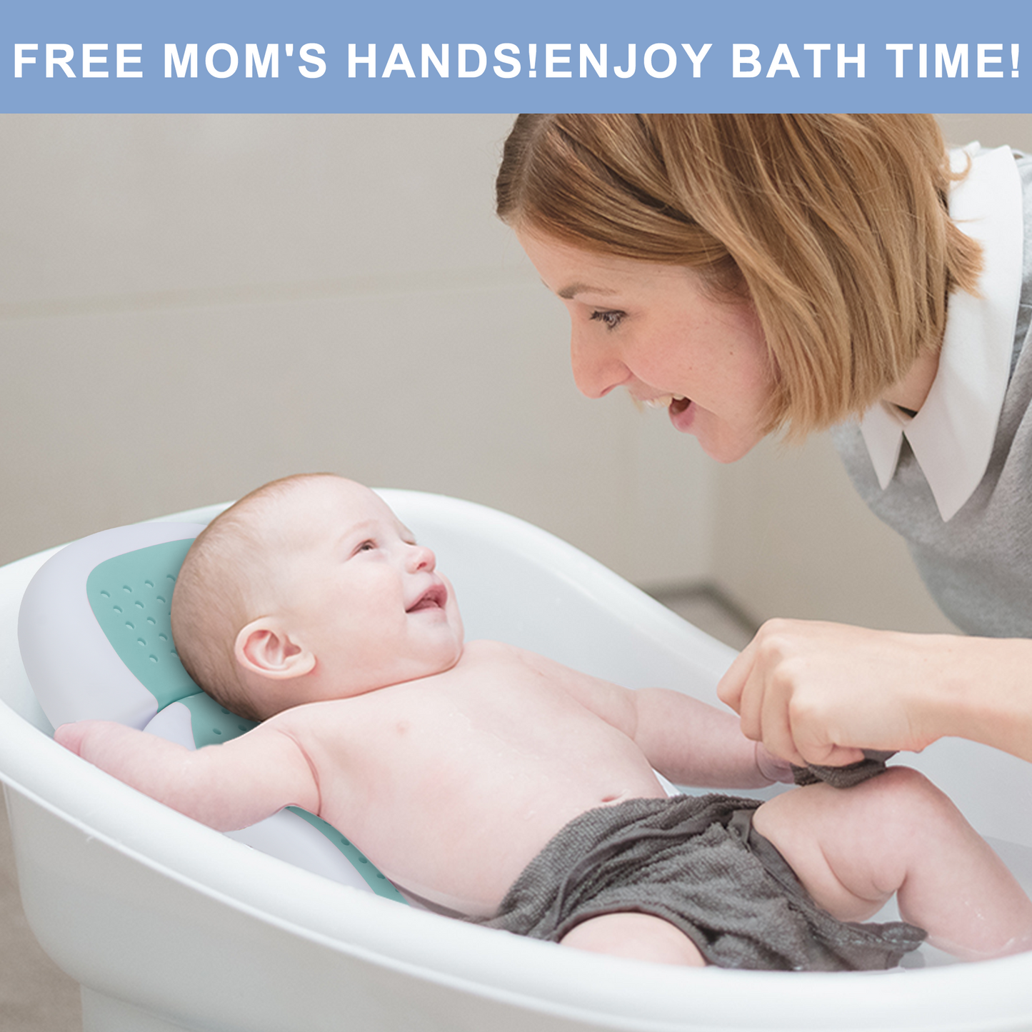 Wddbb Baby Bath Support,Ideal for Babies Less Than 6 Months Old,with Thermometer-Adjustable Slope Newborn Bathtub, Baby tubs for Baby tubs for Newborn Essentials Must Haves (Green)