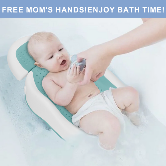 Wddbb Baby Bath Support,Ideal for Babies Less Than 6 Months Old,with Thermometer-Adjustable Slope Newborn Bathtub, Baby tubs for Baby tubs for Newborn Essentials Must Haves (Green)